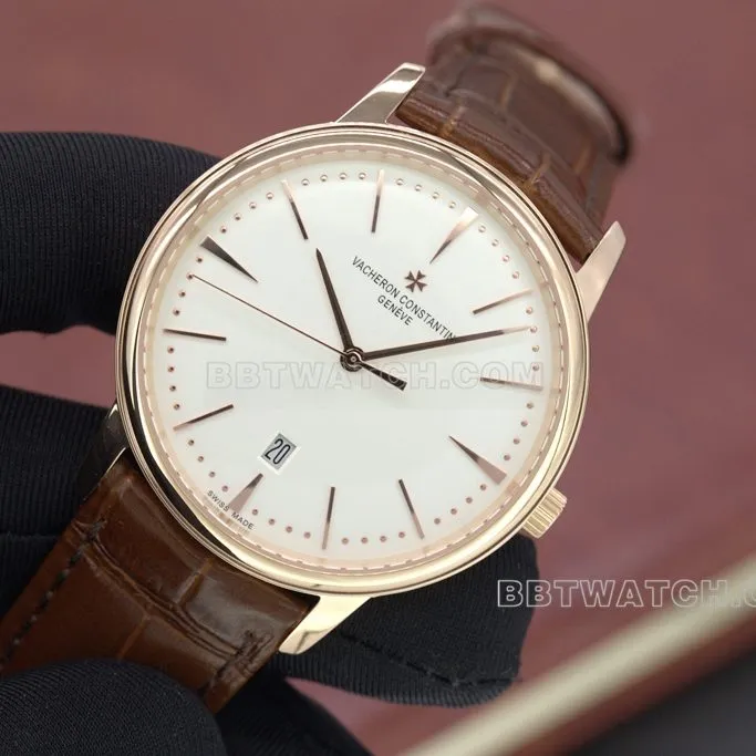 MKS Vacheron Constantin Heritage Top collectible watches open mold rose gold white disk