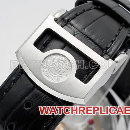 1:1replica watch APS factory Portugal IWC perpetual calendar white dial black braceletfront live photo