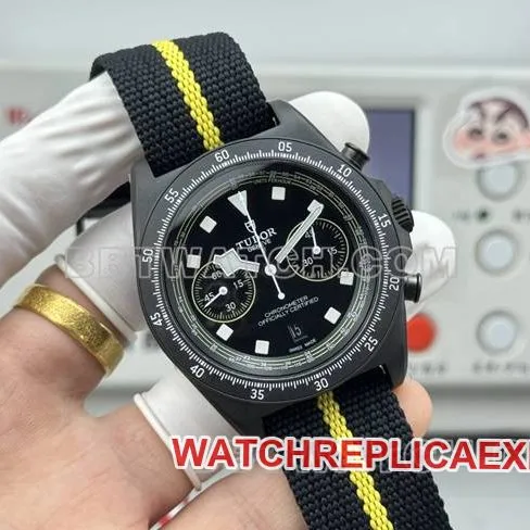 watch collar submersible V+ factory Tudor yellow 7750 mechanical caseback live photo