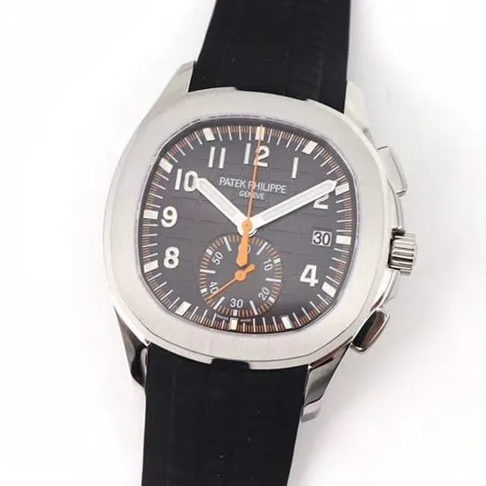 OM Factorytop-tierhigh-quality replicaPatek Philippe grenade chronograph watch new 5968A-001 integrated movement watch black rubber braceletmovement picture