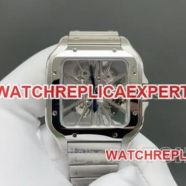 1:1replica watch CartierMLF factory Santos hollow disc mechanical front live photo