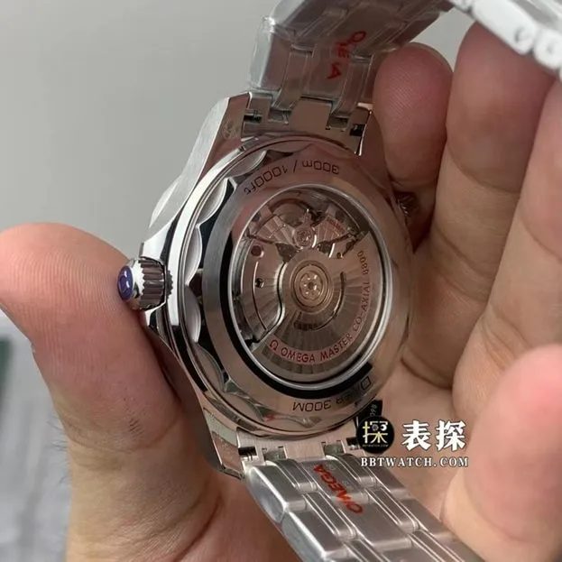 OR factory OmegaSeamaster1:1super watch men's white dialsteel bracelet model pictures and prices caseback live photo