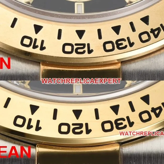 C Factory Rolex Top Watch Daytona Two-Tone Black Dial Diamond Hour Markers 126503 Genuine vs. Fake Comparison Review and Real Photo Shoot