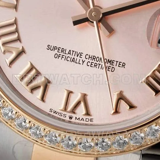 ARF FactoryRolex log top-tier 1:1high-quality replicarose gold disc diamond bezel31mm gold three-lattice chain link278381braceletlive photos