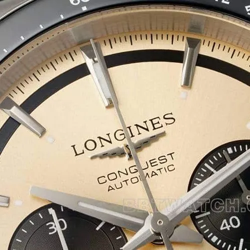 AF Longines Concas champagne dial rubber model L3.835.4.32.9front live photo