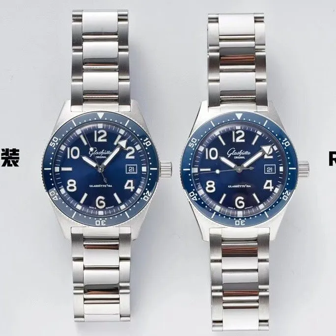 RXW factory Glashütte top watch, the 1-39-11-09-81-70, real vs. fake comparison review, actual photos of the exterior.