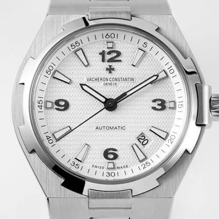 8F factory top-tier watch Vacheron Constantin men's white dial series steel bracelet mechanical watch clasp picture