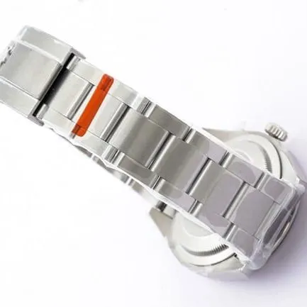 EW Factorytop-tier replicaRolex men's black dialsteel bracelet explorer type 36 series steel bracelet watch front view