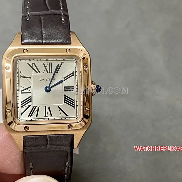 F1 factory Cartier Santos super A silver plate rose gold small WGSA0022 front real picture