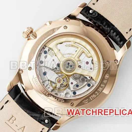 Jaeger-LeCoultre collectible watches APS factory ultra-thin master rose gold 896 movement power reserve mechanical belt models front real picture