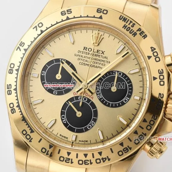 Factory C RolexDaytonatop-tier 1:1high-quality replicayellow gold4131steel bracelet front live photo