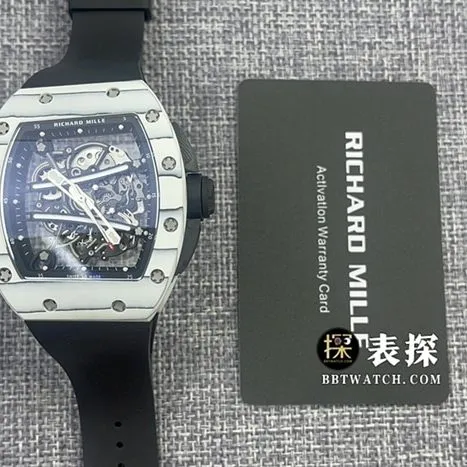 BBR factory Richard Mille men's RM 055 NTPT1:1super watch men's hollow disc rubber model picture and price front live photo