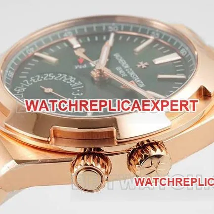 watch Vacheron ConstantinV9 Factory across the world rose goldgreen dial mechanical 7920Vfront live photo