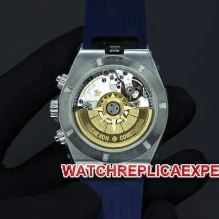 8F factory Vacheron Constantintop-tier watch Across the World series men's blue dial nylon strap mechanical clasp picture
