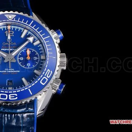 top-tier watch N1 factory SeamasterOmega 600m blue dial leather braceletfront live photo