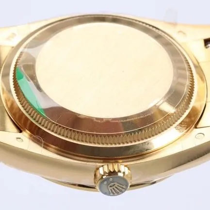 EW Factorytop-tier replicaRolexhigh-quality watch men's green dial gold steel braceletday displayDatejustautomatic movement watch front view