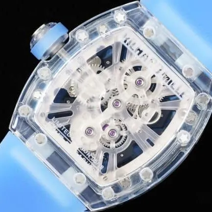 top-tiersuper cloneRichard Mille reproduces the legendary extraordinary sports quality RM12-01tourbillonsapphire crystal transparent version side view