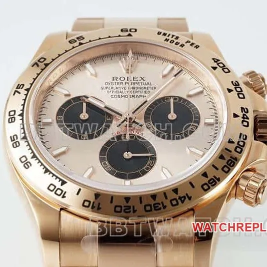 APS factory Rolex Daytonatop-tier 1:1high-quality pink disc rose goldsteel bracelet model 116505side live photo