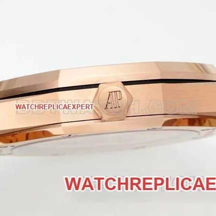 collectible watch DDF factory Audemars PiguetRoyal Oakblue dialrose gold4302 mechanical 15510front live photo