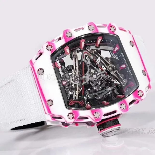 Richard Mille men's top-tier 1:1super white fabric RM 38-02front live photo