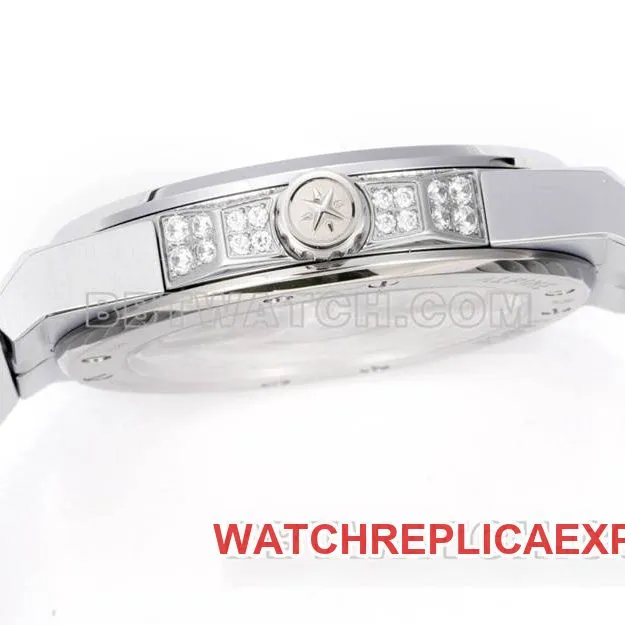 Chopard collectible watch GH factory snow mountain proud wing 41mm pavé diamond blue sapphire crystal ring steel bracelet model front live photo