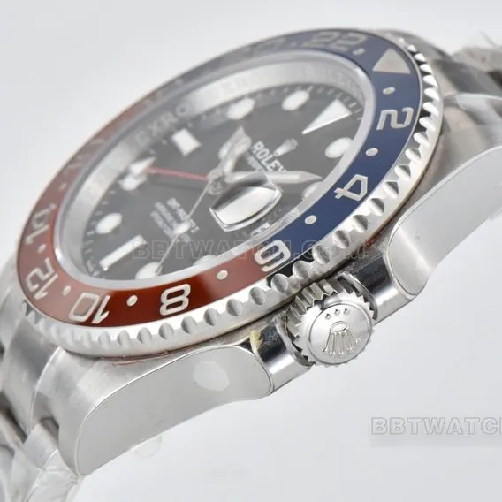 C factory RolexGMT-Master type top-tier 1:1super cloneblack dialPepsi bezelm126710blro-0001front live photo