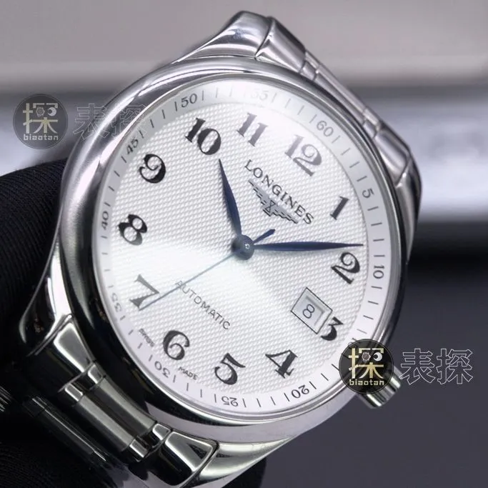 ky factory famous craftsman 2892Longines1:1replica watch white dialsteel bracelet front view