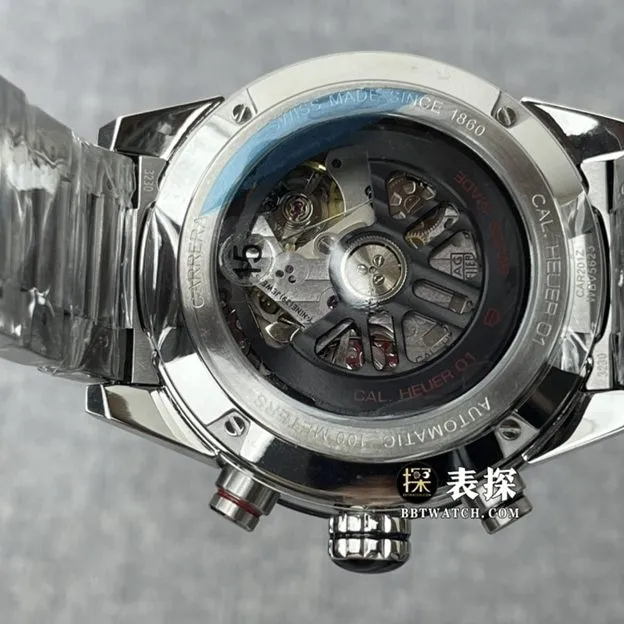 XF factory TAG Heuer Carrera watch men's black panda steel bracelet model pictures and prices braceletlive photos