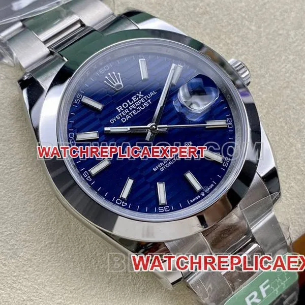 Rolex watch ARF Factory log 41mm aperture blue dial3235 steel bracelet front live photo