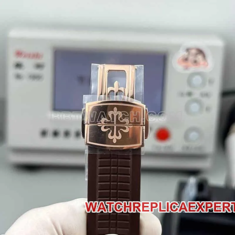 PP factory Patek PhilippeAQUANAUT1:1super brown disk grenade dual time zone 5164clasplive photos
