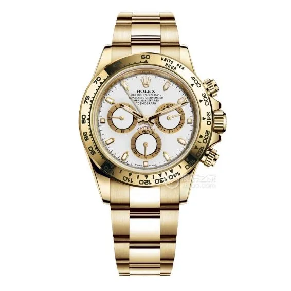 Factory C RolexDaytonasuper clonewhite dialyellow goldsteel bracelet model m116508-0001side live photo