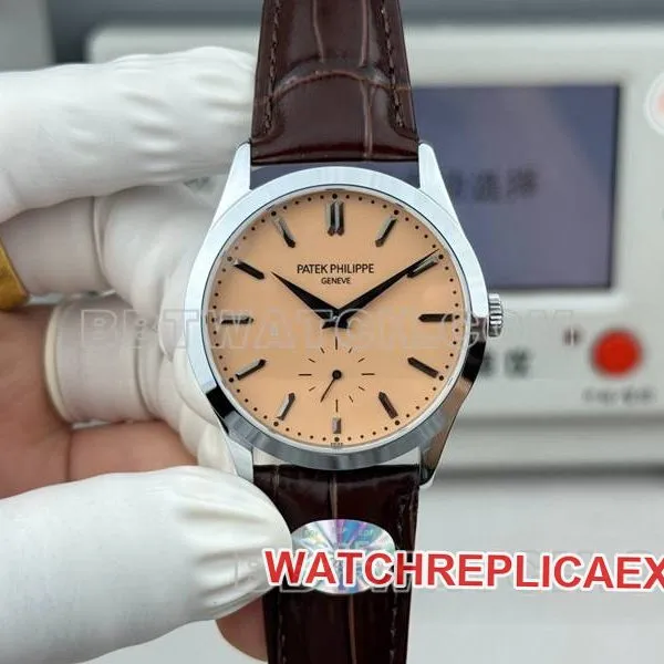 Patek Philippetop-tier watch SDF factory classic rose gold plate 39mmleather strap model front live photo