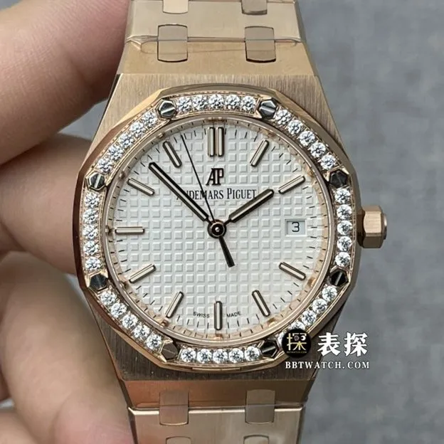 8F factory Audemars PiguetRoyal Oak77351top-tier 1:1high-quality watch ladies silver dialsteel bracelet model pictures and prices braceletlive photos