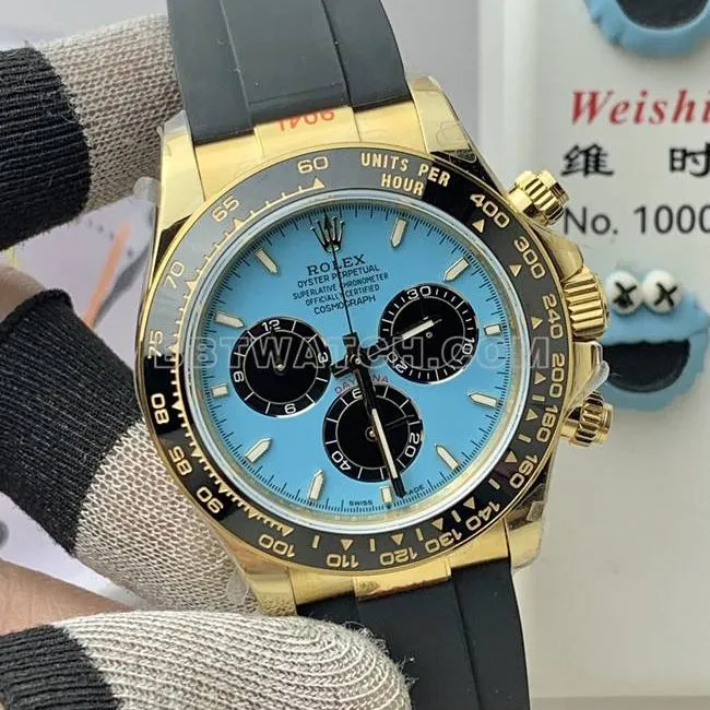 QF factory top-tier watch DaytonaRolexblue dial4131 mechanical front live photo