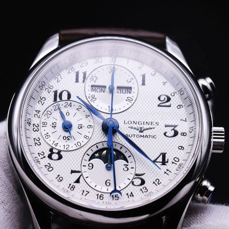 How about the Longines famous moon phase eight-pin multi-function review - front view of elegant and charming watch
