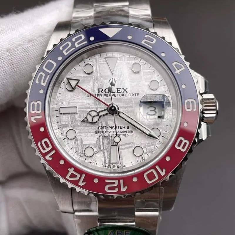 ARF RolexGMT-Mastertop-tier 1:1high-quality meteorite disc Pepsi bezel126719front live photo