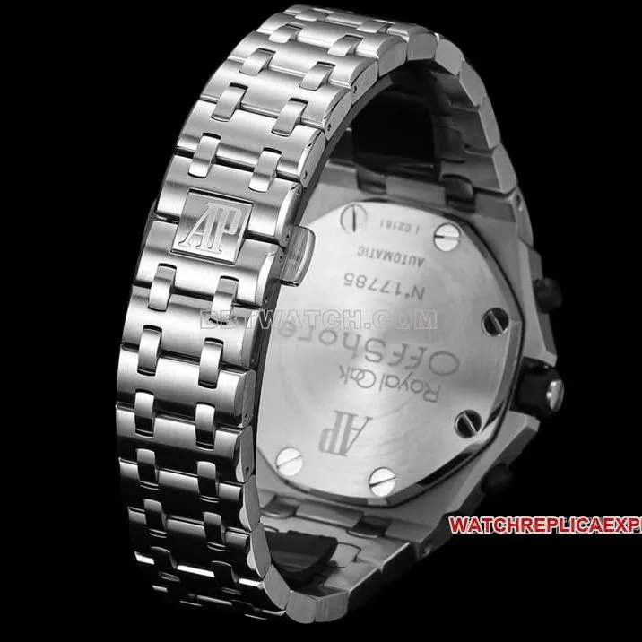 TW factory Audemars PiguetRoyal Oak offshore top-tier 1:1high-quality silver white dialsteel bracelet model 26170front live photo