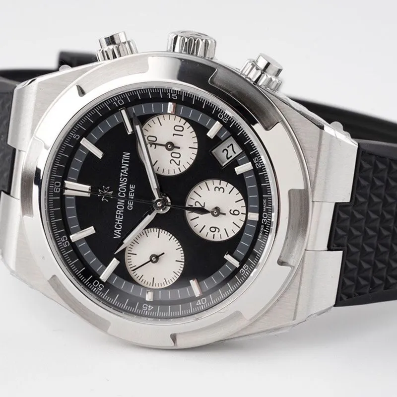 Vacheron Constantintop-tierhigh-quality watch Zonghengshihai series men's mechanical black face watch front view