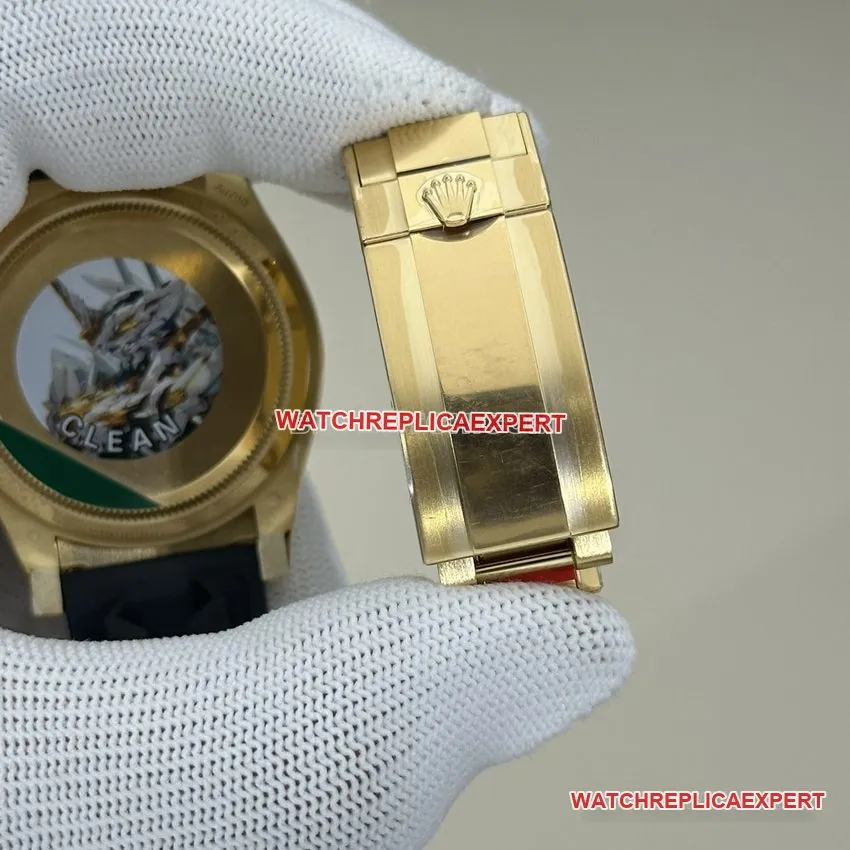 Clean FactoryRolexDaytona1:1super gold plate full gold rubber model 126518front live photo