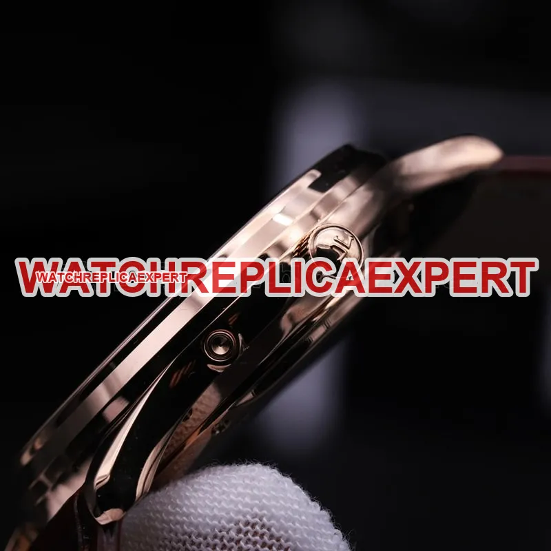 Jaeger-LeCoultre Master Ultra Thin Moon Phase Men's Rose Gold Watch Review Logo Images