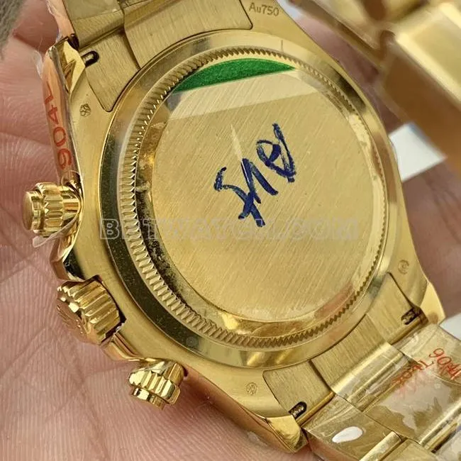 QF factory collectible watch RolexDaytonawhite dialyellow gold4131 mechanical caseback live photo