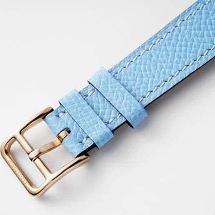 top-tier Hermes Slim d’Hermes women’s white dial blue band quartzleather strap watch front view