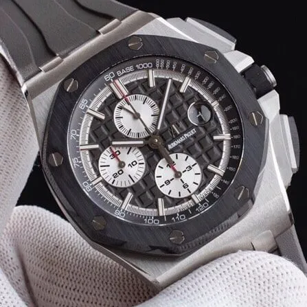 top-tier replicaAPF gray plate Audemars PiguetRoyal Oak offshore 26400 breaks OEM blockade technical watch front view