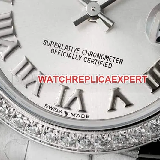 ARF FactoryRolex log top-tier 1:1high-quality silver gray plate Roman numerals 31mm three grid link 278384side live photo
