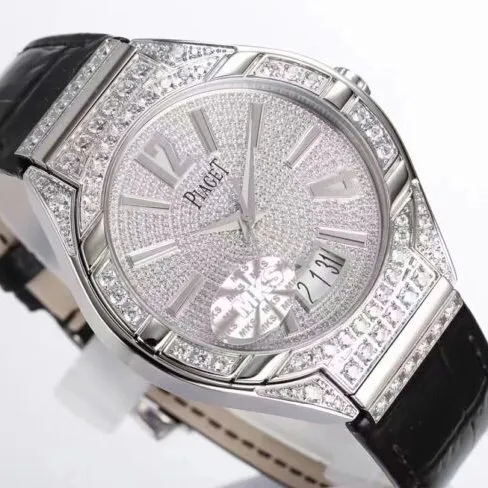 top-tiersuper cloneMKS Factory Piaget white steel POLO series Gypsophila men's watch front view