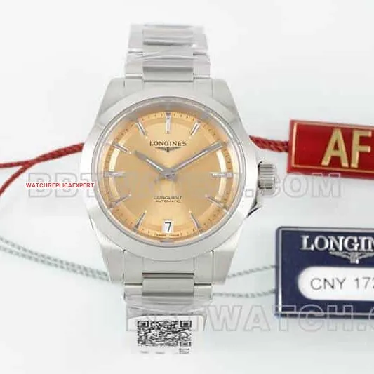 AF FactoryLongines Concas 1:1super gold plate L3.430.4.62.6front live photo