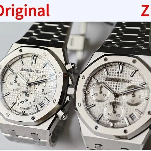 ZF FactoryAudemars PiguetRoyal Oaksilver dialchronographtop-tier watch 26240 comparison Genuine difference front live photo