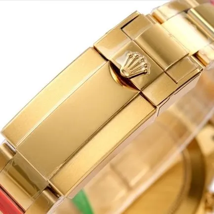 top-tier replicaRolex men's green dial gold belt popular model Cosmograph Daytona mechanical watch back cover picture