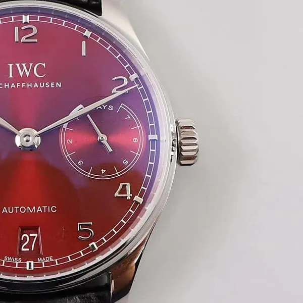 YL factory watch IWC Portuguese 7-day chain new plate movement display small seconds clasp picture