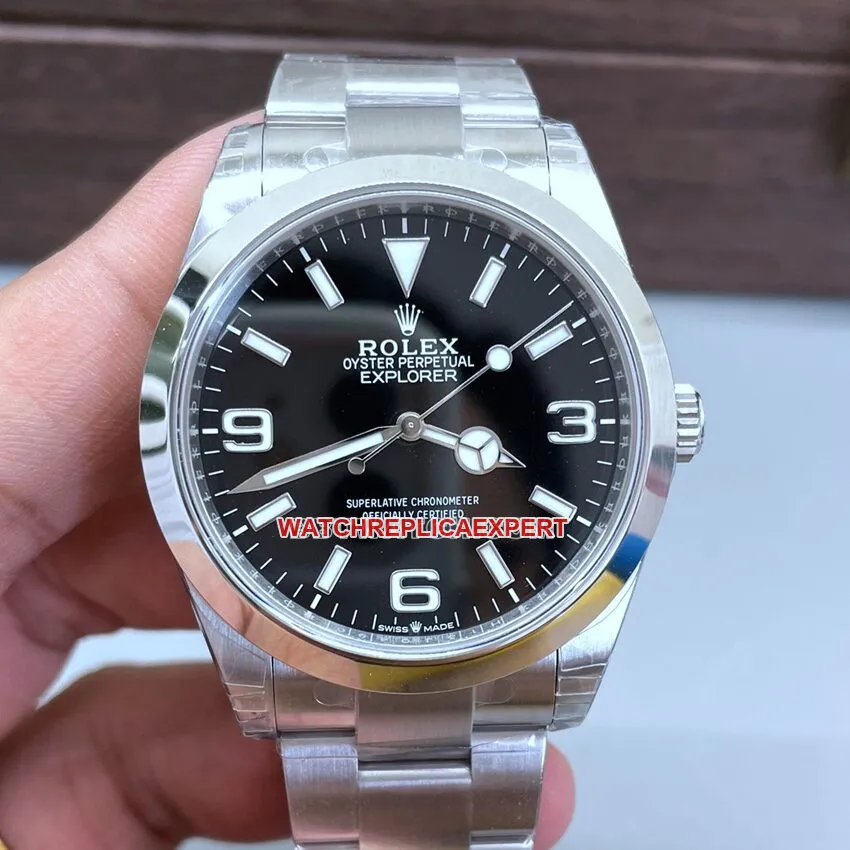 VS FactoryRolex explorer top-tier 1:1high-quality replica2024 new black dial224270front live photo